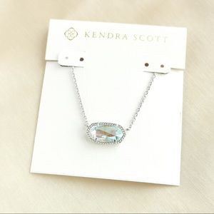 Kendra Scott Elisa dichroic glass necklace silver